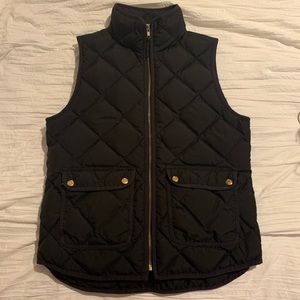 J. Crew Black Excursion Women's Quilted Vest